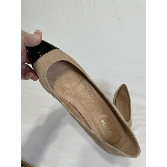 Cole Haan Women's Sz 9B Cap Toe Tan Suede Pumps Mid 2 Inch Heels Grand Shoes - Picture 4 of 11